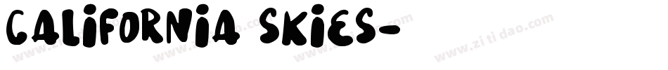 California Skies字体转换